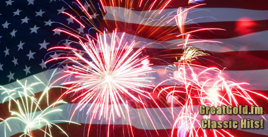 GreatGold.fm Classic Hits Sparkles For USA Birthday Celebration Month.