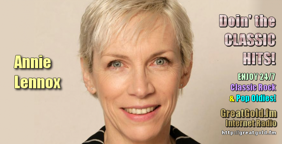 Annie Lennox of The Eurythmics and Solo Hits was born Dec. 25, 1954 in Aberdeen, Scotland UK.